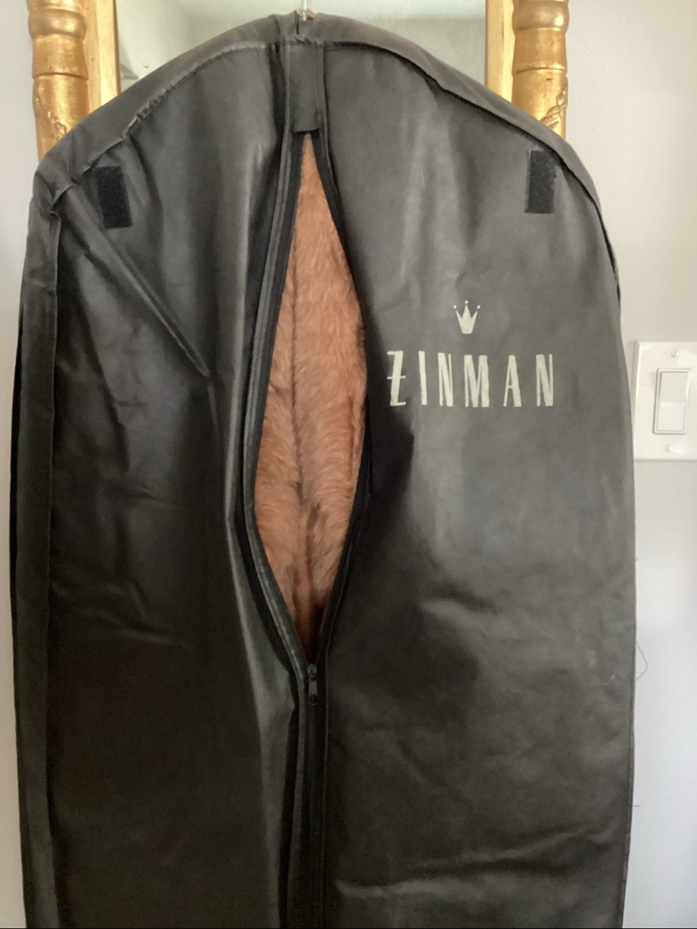 Gorgeous full length supple leather coat with fox trim